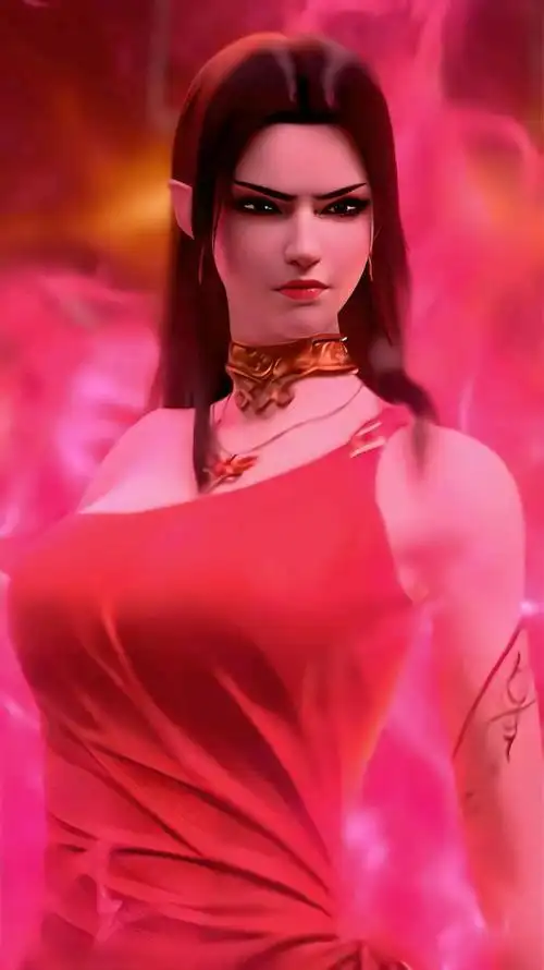 精修美杜莎女王彩鳞竖屏壁纸