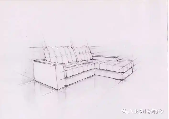 沙发设计手稿和效果图