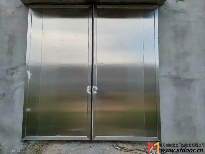 湖北天舒药业不锈钢平移门平开门安装完毕