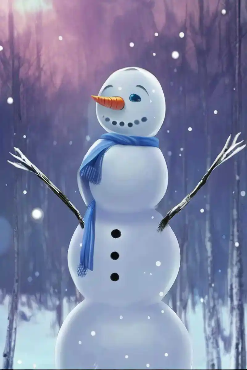唯美雪人壁纸#愿所有的美好和期待都 - 抖音