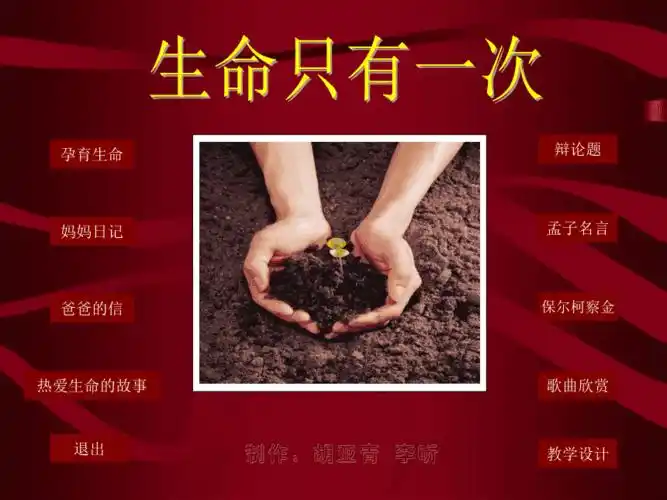 生命只有一次ppt