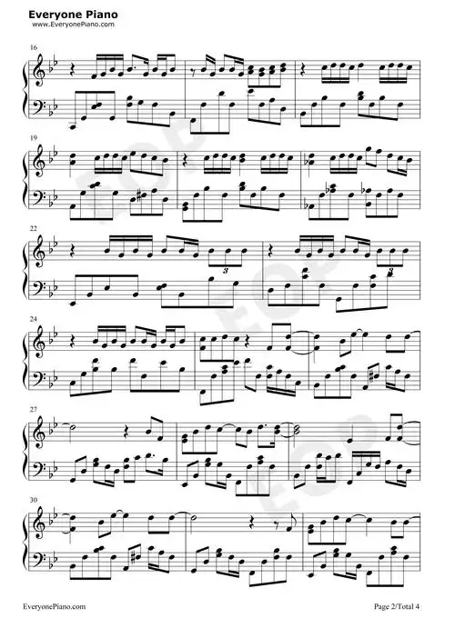 说好不哭-周杰伦一首新歌引发8090集体怀旧五线谱预览2-钢琴谱文件