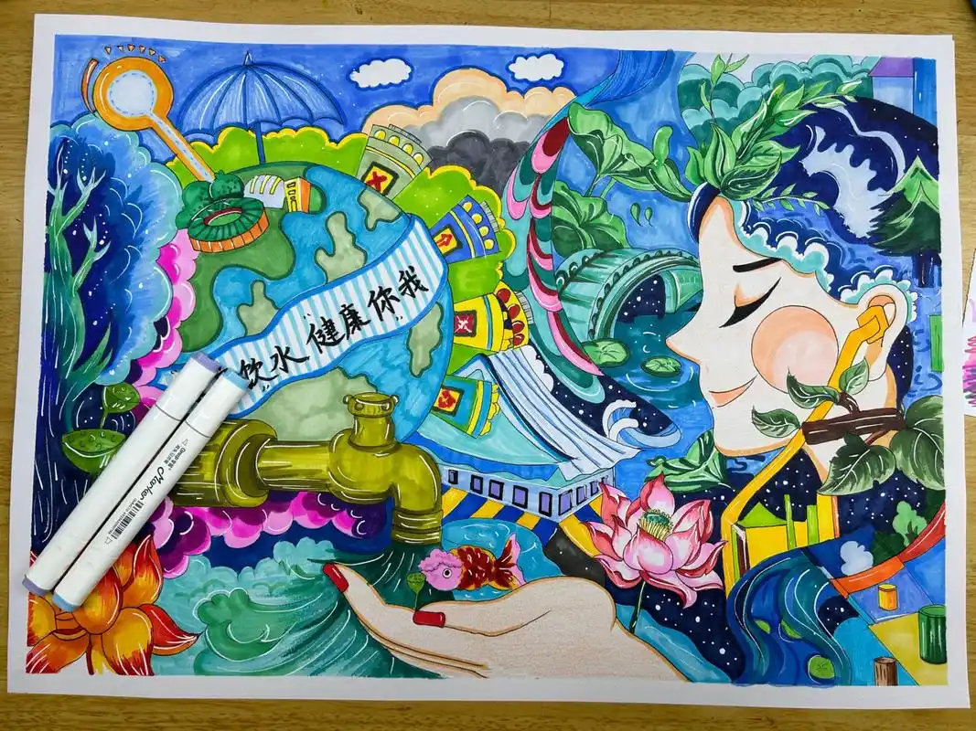 健康主题画    健康主题画  临摹