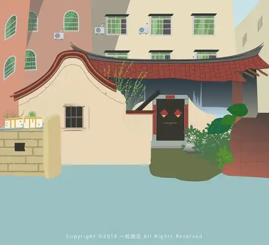闽南古厝(一)|插画|商业插画|井万 - 原创作品 - 站酷 (zcool)