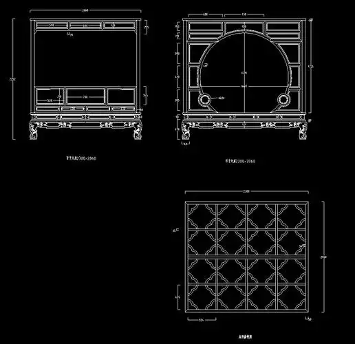 床(cad家具图-共149套)-中式红木古典家具-cad设计图纸 部分下料单
