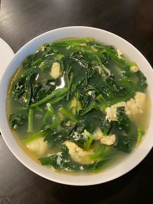 速配比做的菠菜鸡蛋汤