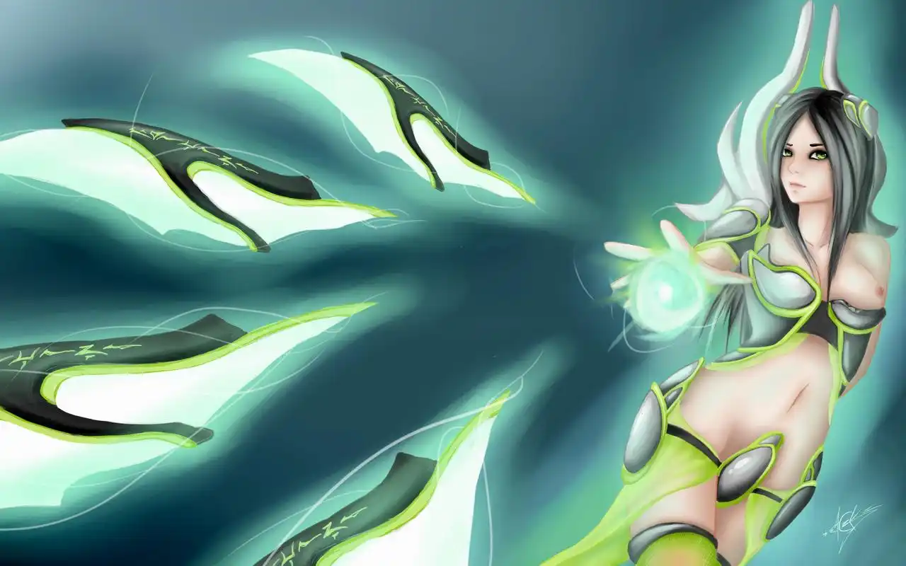 竞技网游英雄联盟刀锋意志艾瑞莉娅高清桌面壁纸(二)