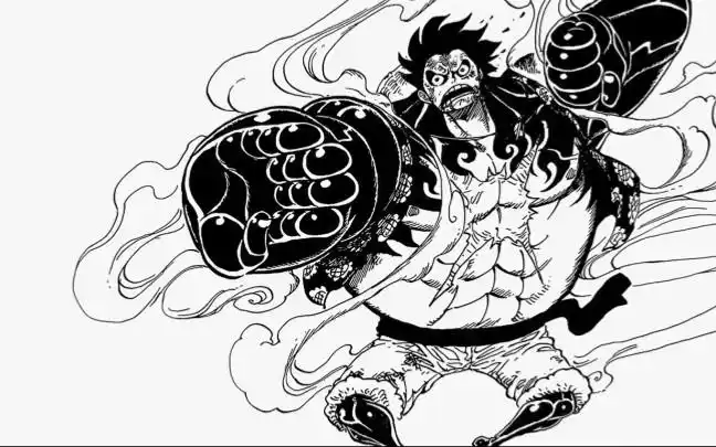 路飞四档手绘教程……(不打草稿流,上色还没上完)