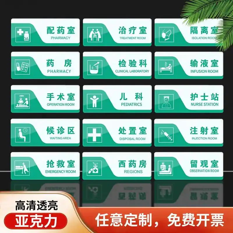 门诊科室医疗诊室诊所标识牌医院门牌牙科口腔美容院卫生院注射室