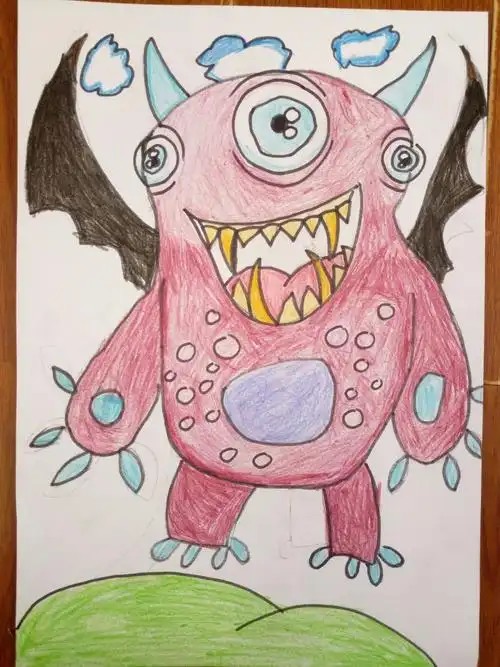 榆林市第十四小学主题绘画"怪兽来了",欢迎围观!