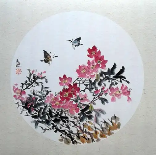 宣纸软卡镜片花鸟小品