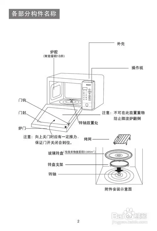 海尔美天使 mg-2270eg(n)光波型家用微波炉使用说明书