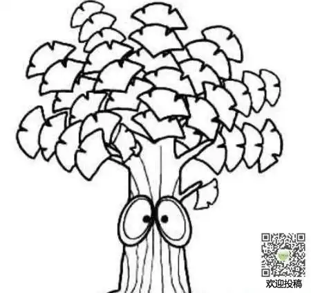 幼儿杏仁树简笔画