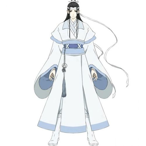 豆豆家魔道祖师cos服少年蓝忘机少年cos服假发套装送抹额男女漫展