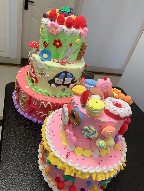 幼儿园手工之双层三层蛋糕