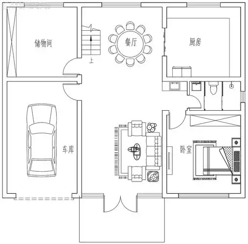 占地13x10二层带露台车库自建别墅设计全套施工图 - 乡村住宅在线