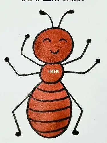 画画原来如此简单画蚂蚁简笔画简单易学一看就会幼儿园简笔画小蚂蚁用