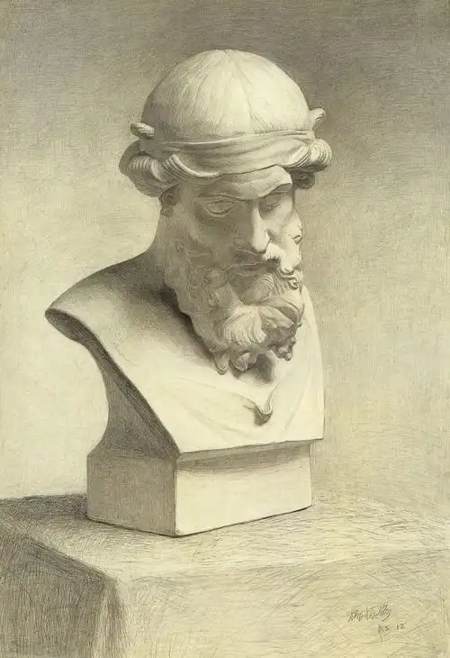 美院附中班集训央美附中素描石膏像精选作品