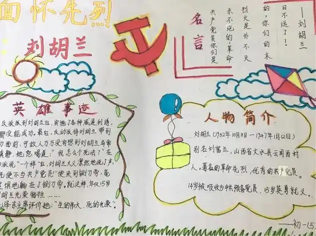 徐州英雄模范故事手抄报 英雄手抄报