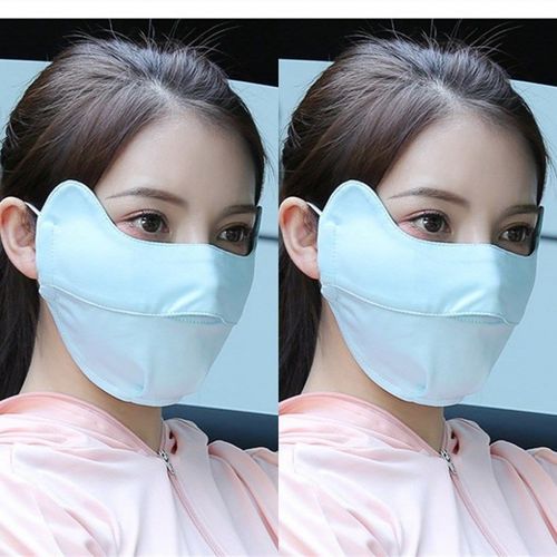 karond大码口罩护眼角冰丝口罩男女防晒面罩薄款遮阳全脸夏季透气遮脸