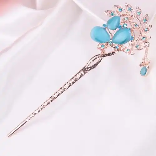 韩国古典簪子宫廷复古发簪古风发饰镶钻流苏步摇新娘盘发饰头饰品