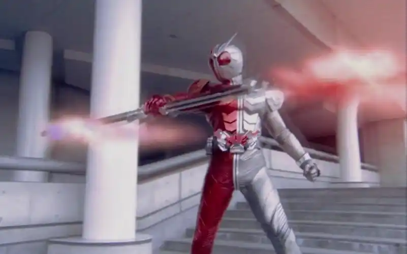 假面骑士w炽热金属个人秀看看w帅气的烧火棍形态秀