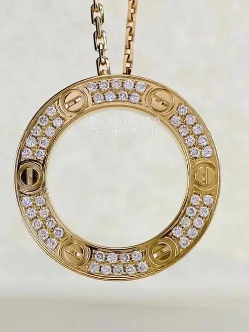 卡地亚大饼满钻项链