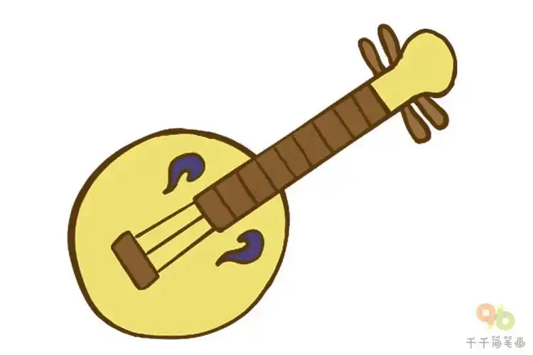 古风琵琶_乐器简笔画