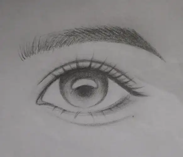 铅笔画  #眼睛素描画第一步,画出眼睛的大致轮廓.