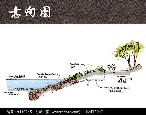 标准段游步道剖面设计