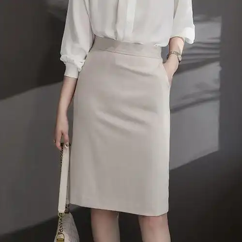 官图半身裙女一步裙轻熟时尚中长款高腰气质包臀西装裙秋冬,女装半身
