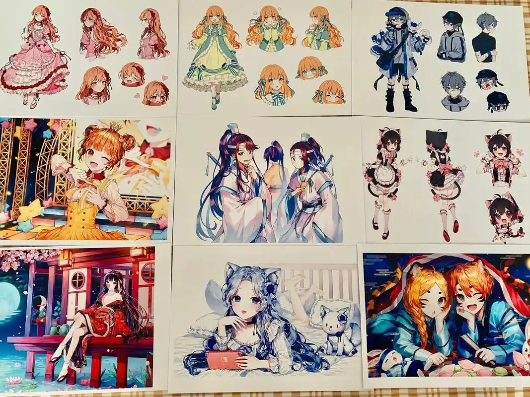 全套30张a5尺寸#动漫人物绘画 # - 抖音