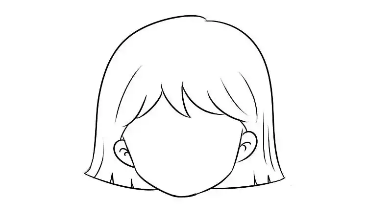 卡通头像女简笔画
