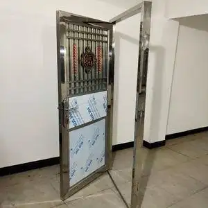 厂家加厚75方管不绣钢房间门入户大门出租屋门工程门室内门内开