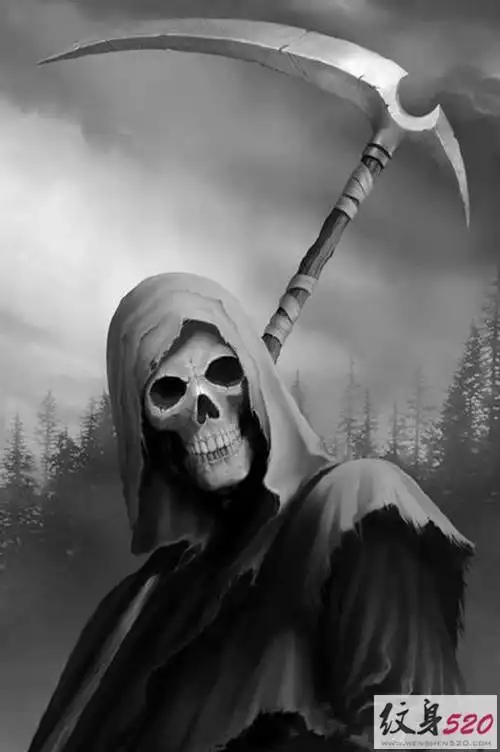 暗黑死神纹身手稿素材大全