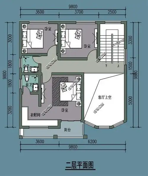 同时房屋选用的是真框架结构,所以设计成目前布局.