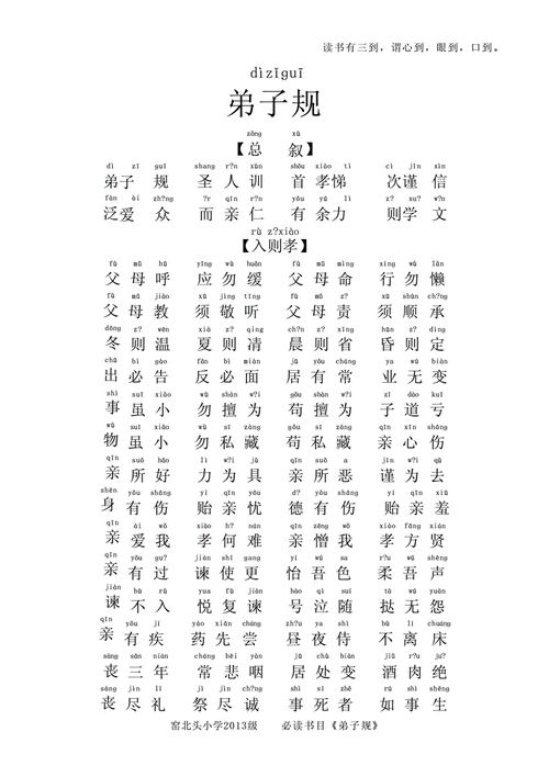 弟子规全文拼音版word版直接打印docx6页