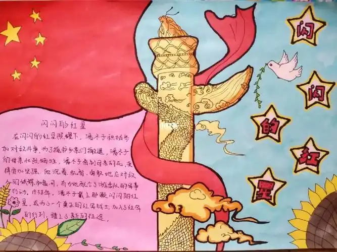 闪闪的红星阅读小报#手抄报  #手抄报素材  #手抄报作业  #手抄报模板