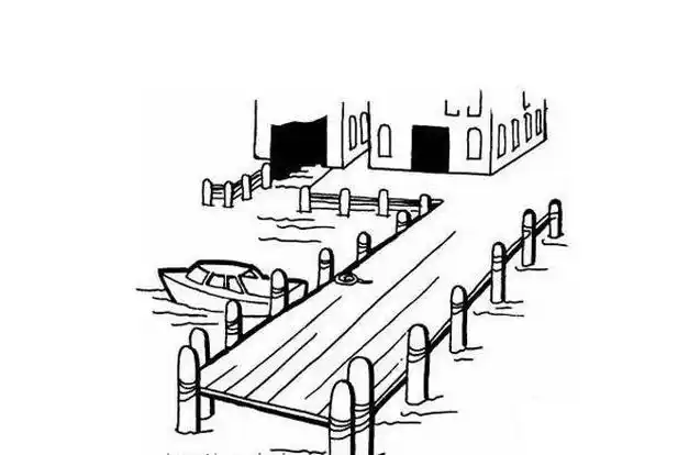 儿童资源网码头简笔画图片欣赏古时候的码头简笔画港口码头儿童简笔画