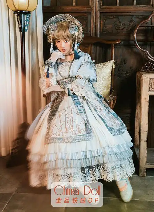 金丝铁线op -huà 瓷娃娃 lolita 预售
