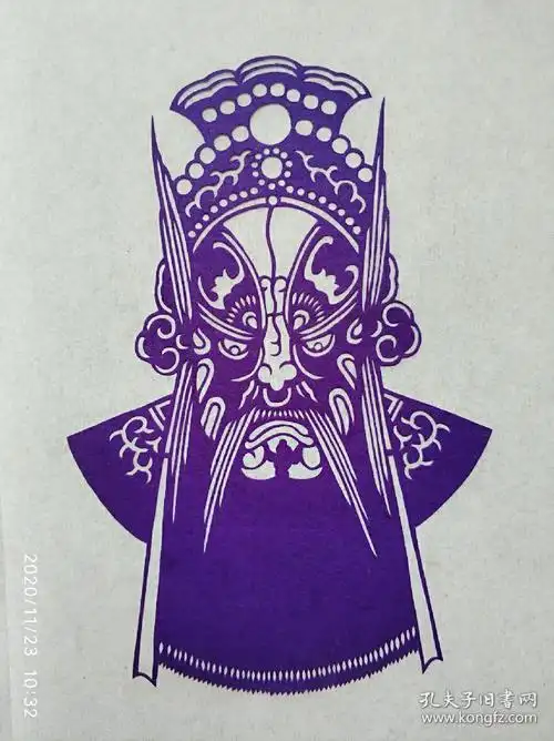 出口南通剪纸《京剧脸谱》1套9枚