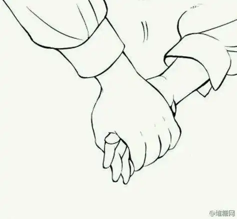 你我手牵手简笔画