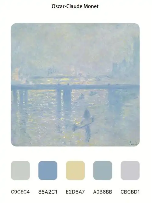 大师配色法国印象派画家claudemonet