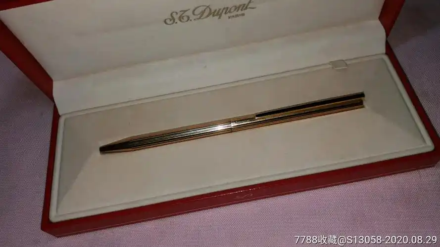 奢侈品牌法国都彭198*年k金原子笔(全新原包装手续齐全)_圆珠笔/油笔