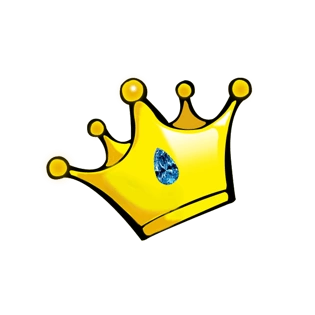 皇冠 可爱卡通图案 萌 q版风格