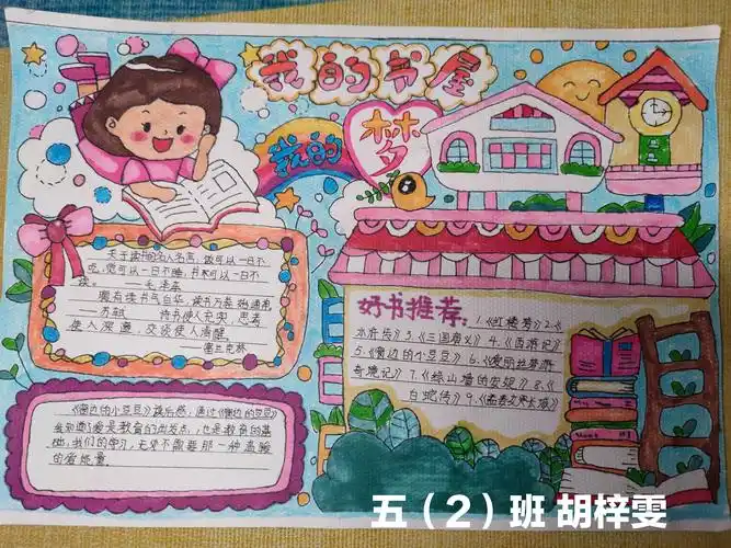 读书妙趣无穷,书香熏染人生——武宁六小第六届校园读书节手抄报比赛