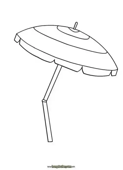 超级简单画遮阳伞遮阳伞简笔画