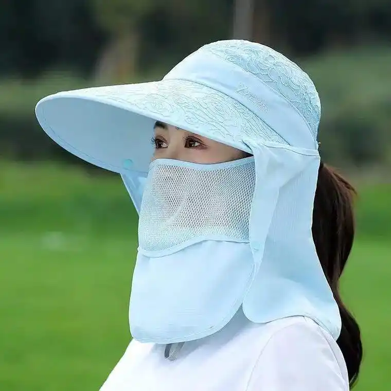 中老年人帽子女春夏天妈妈大檐遮阳帽薄款透气太阳帽奶奶盆帽#好 - 抖