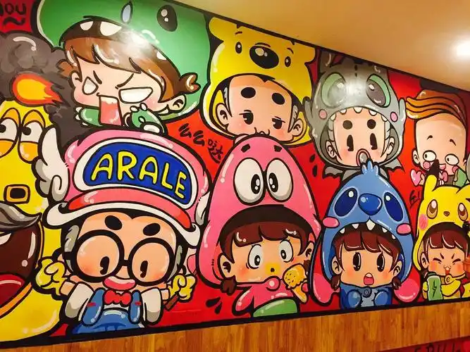 梦想天空专注成都手绘墙画办公楼墙绘酒店墙绘