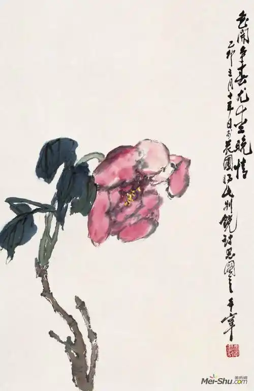 牡丹情于希宁中国画作品欣赏